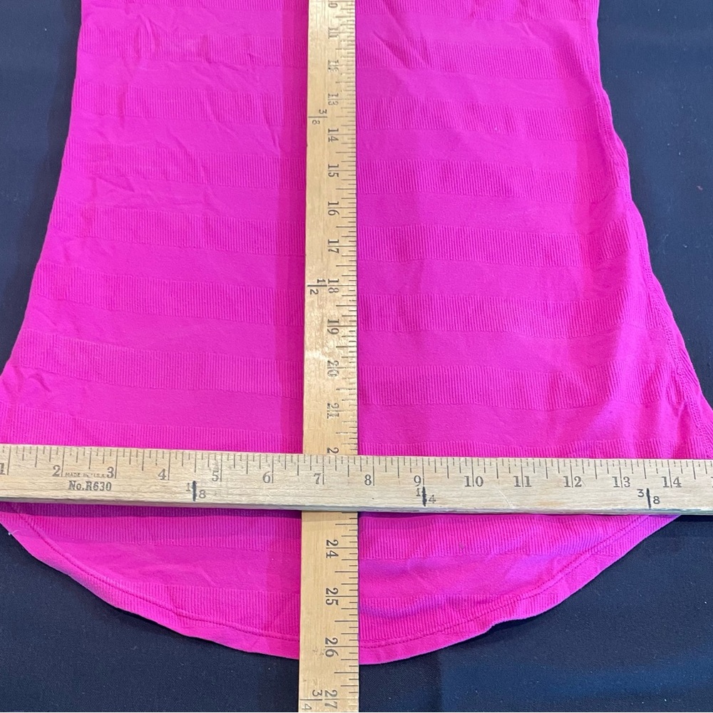 Lululemon Paris Pink Racerback Striped Rib. W1940S Size 4 - Picture 8 of 15